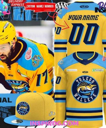 Toledo Walleye New Uniform 2025 Yellow Hockey Jersey