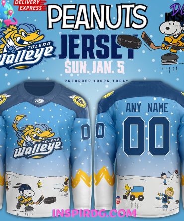 Toledo Walleye X Peanuts Limited Edition Custom Hockey Jersey