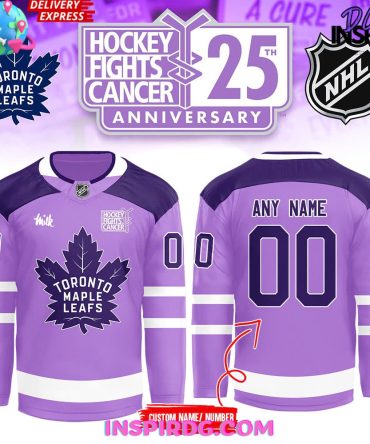 Toronto Maple Leafs X Hockey Fights Cancer Night 2024 Purple Hockey Jersey