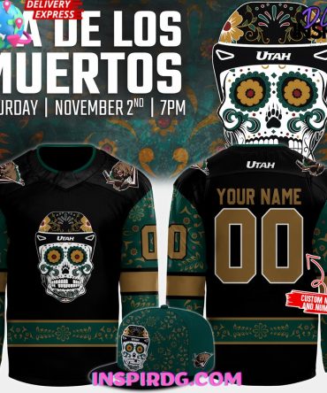 Utah Grizzlies Dia De Los Muertos 2024 Hockey Jersey