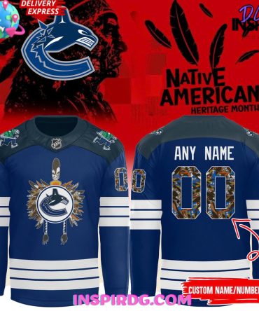 Vancouver Canucks Native American Heritage Month 2024 Hockey Jersey