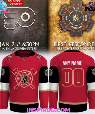 Vegas Golden Knights Firefighter Appreciation Night Hockey Jersey