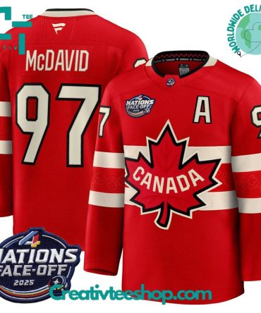 Canada Ice Hockey 4 Nation Face-Off Champions Connor Mcdavid #97 Jersey