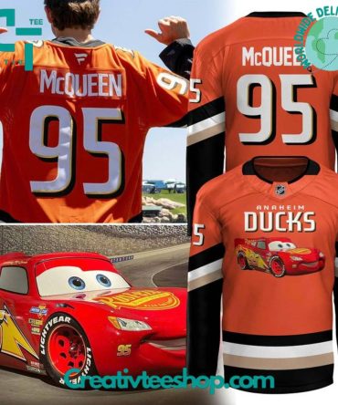 Anaheim Ducks X Lightning Mcqueen Special Edition Hockey Jersey