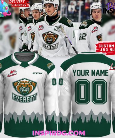 Whl Everett Silvertips Ccm 2024 White Hockey Jersey