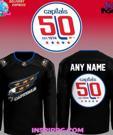 Washington Capitals 50Th Anniversary Special Black Hockey Jersey