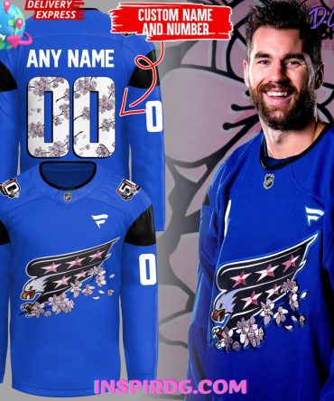Washington Capitals Cherry Bloom 2025 Blue Jersey