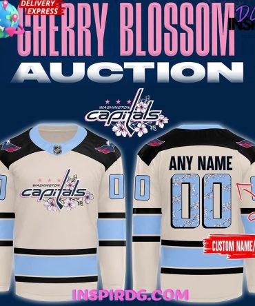 Washington Capitals Cherry Blossom 2025 Cream Hockey Jersey