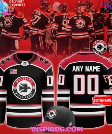 Waterloo Black Hawks New Uniforms 2025 Hockey Jersey