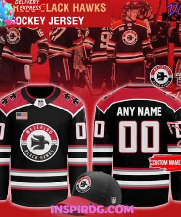 Waterloo Black Hawks Uniforms 2024-25 Hockey Jersey