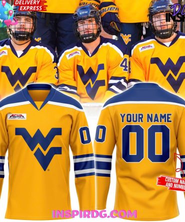 West Virginia Mountaineers The Gold Standard 2024 Hockey Jersey