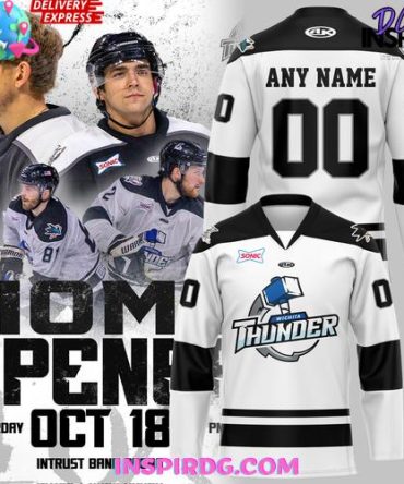 Wichita Thunder New Uniforms 2024-25 White Hockey Jersey