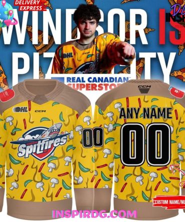 Windsor Spitfires Pizza City 2025 Hockey Jersey
