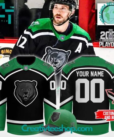 Binghamton Black Bears 2025 Commissioners Cup Playoffs Hockey Jersey