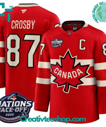 Canada Ice Hockey 4 Nation Face-Off Champions Sidney Crosby #87 Jersey