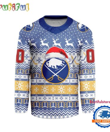 Buffalo Sabres 2025 Nhl Christmas Personalized Hockey Jersey Design