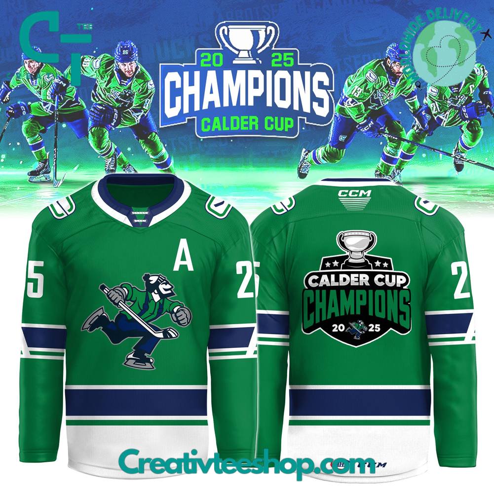 Abbotsford Canucks 2025 Ahl Calder Cup Champions Special Hockey Jersey