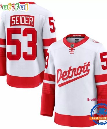 Detroit Red Wings 2025 Nhl Stadium Series Moritz Seider #53 Hockey Jerssey