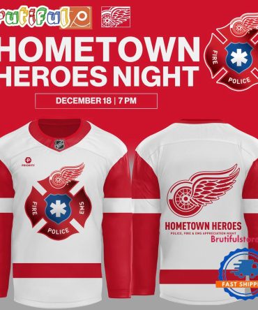 Detroit Red Wings Hometown Heroes Firefighter Hockey Jersey