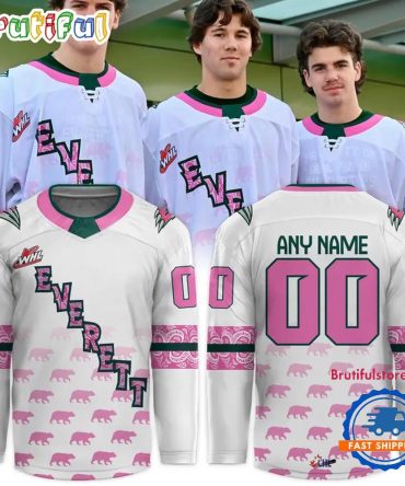 Everett Silvertips Cancer Specialty 2025 Hockey Jersey