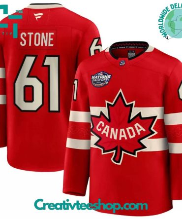 Canada 2025 4 Nations Face-Off Mark Stone #61 Red Premium Jersey