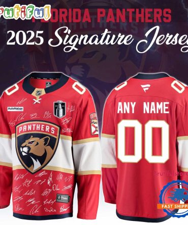 Florida Panthers Champion Nhl Stanley Cup 2025 Signature Hockey Jersey