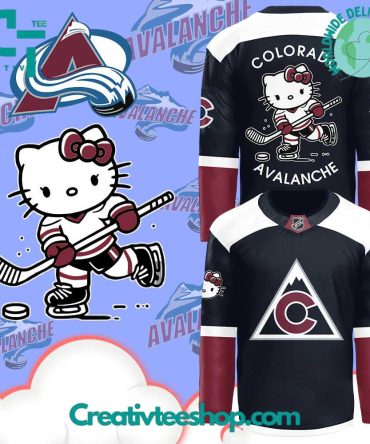 Colorado Avalanche X Hello Kitty 50Th Anniversary Hockey Jersey