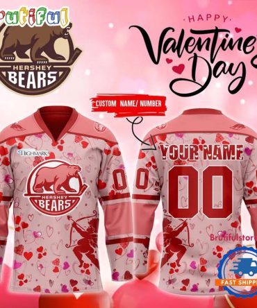 Hershey Bears X Valentine Day 2026 Hockey Jersey