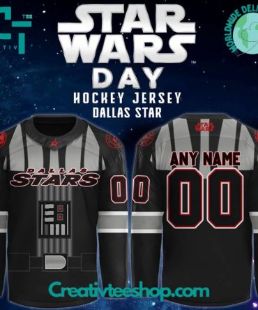 Dallas Stars X 2025 Star Wars Day Special Black Personalized Hockey Jersey