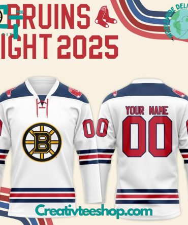 Boston Red Sox X 2025 Bruins Night Special Hockey Jersey