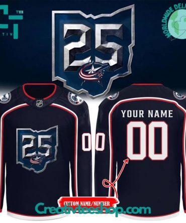Columbus Blue Jackets 25Th Anniversary Season Custom Jersey