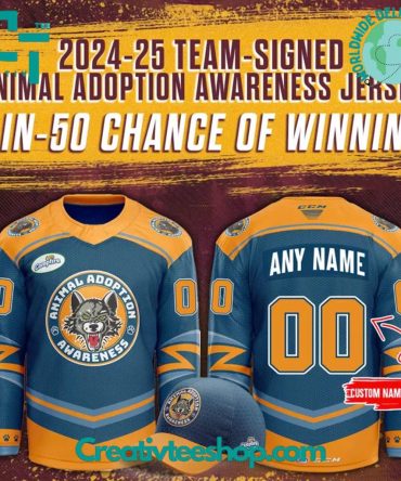 Chicago Wolves Animal Adoption Awareness 2025 Personalized Hockey Jersey