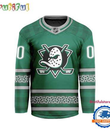 Nhl Anaheim Ducks For St.Patrick'S Day Limited New Hockey Jersey
