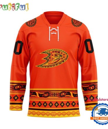 Nhl Anaheim Ducks National Day For Truth And Reconciliation Design Hockey Jersey, Sport Jersey Shirt