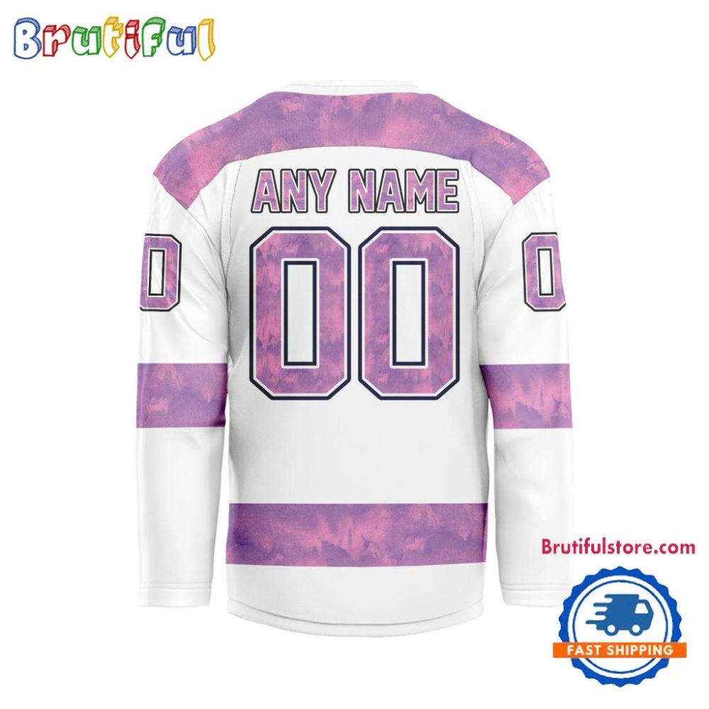 Nhl Anaheim Ducks Personalized Hockey Fights Cancer Design Jersey - Image 2