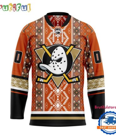 Nhl Anaheim Ducks Personalized Native American Hockey Jersey