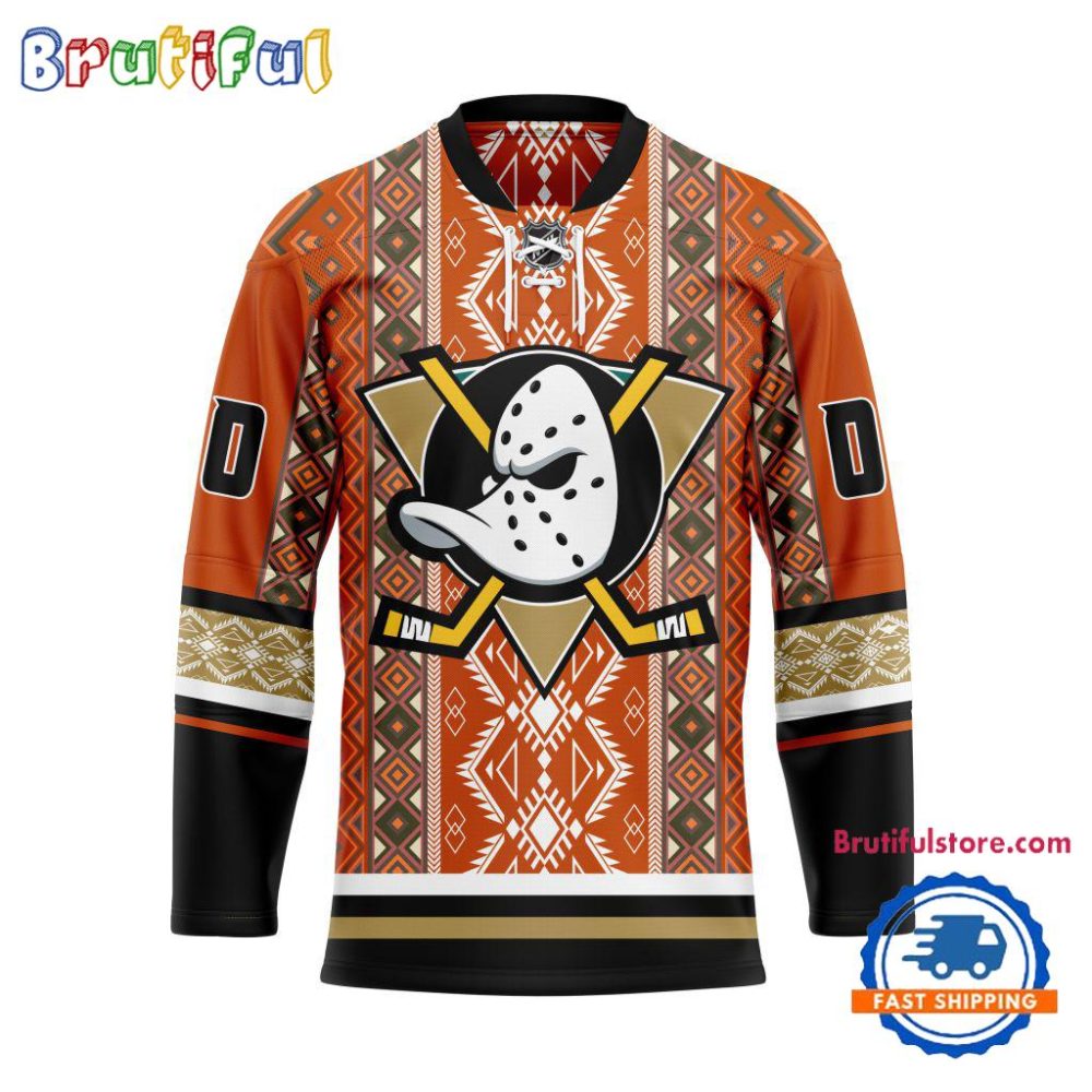Nhl Anaheim Ducks Personalized Native American Hockey Jersey