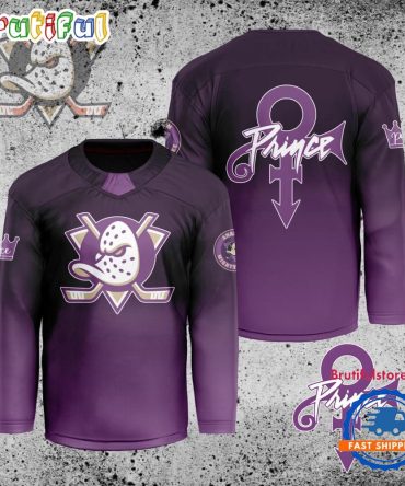 Nhl Anaheim Ducks Personalized Prince Night Hockey Jersey