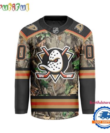 Nhl Anaheim Ducks Special Realtree Camo Hunting Hockey Jersey