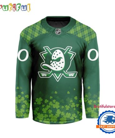 Nhl Anaheim Ducks St.Patrick'S Day New Design Hockey Jersey, Nhl Patricks Day Jersey