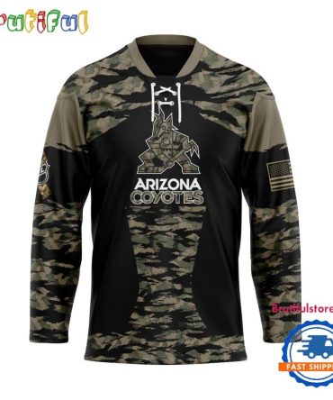 Nhl Arizona Coyotes Custom Honoring Veterans Camo Hockey Jersey