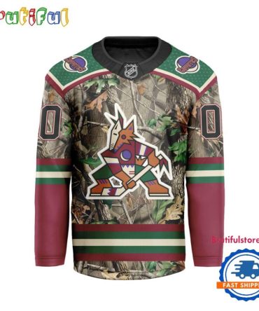 Nhl Arizona Coyotes Special Realtree Camo Hunting Hockey Jersey