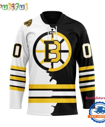 Nhl Boston Bruins Home Mix Away New Design Hockey Jersey
