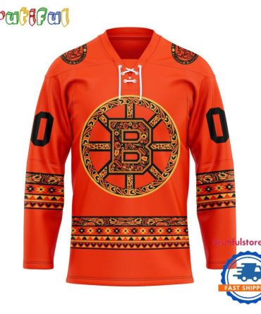 Nhl Boston Bruins National Day For Truth And Reconciliation Design Hockey Jersey, Sport Jersey Shirt