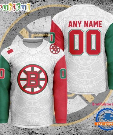 Nhl Boston Bruins Personalized Mexican Heritage Hockey Jersey