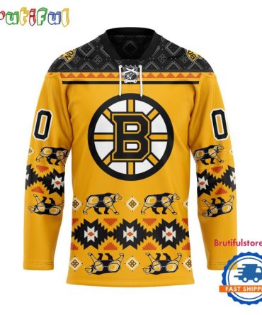 Nhl Boston Bruins Personalized Native American Hockey Jersey