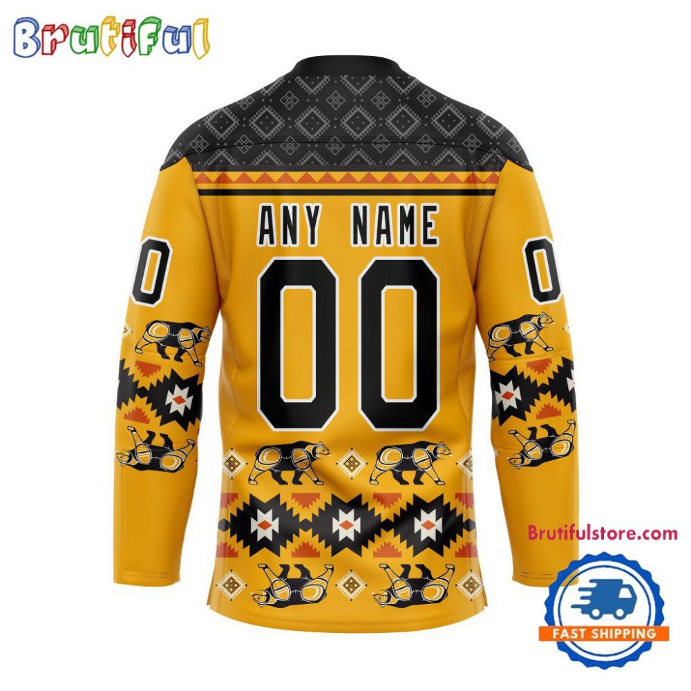 Nhl Boston Bruins Personalized Native American Hockey Jersey - Image 2