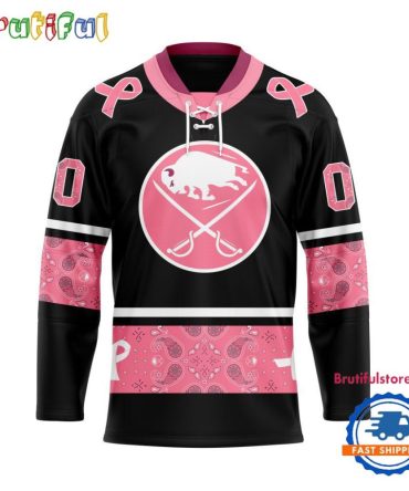 Nhl Buffalo Sabres In October We Wear Pink Breast Cancer Design Hockey Jersey