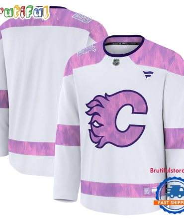 Nhl Calgary Flames 2024 Hockey Fights Cancer Practice Jersey Shirt