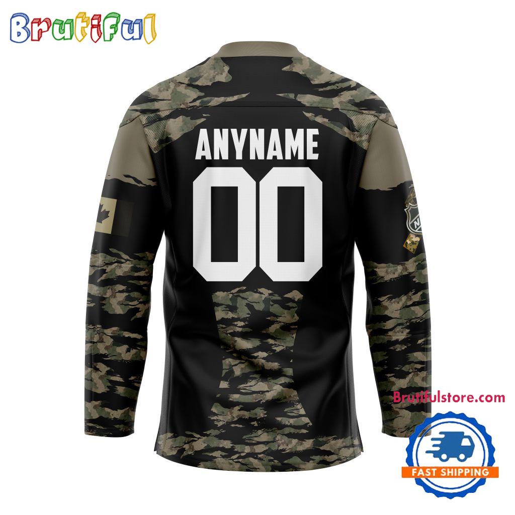Nhl Calgary Flames Custom Honoring Veterans Camo Hockey Jersey - Image 2